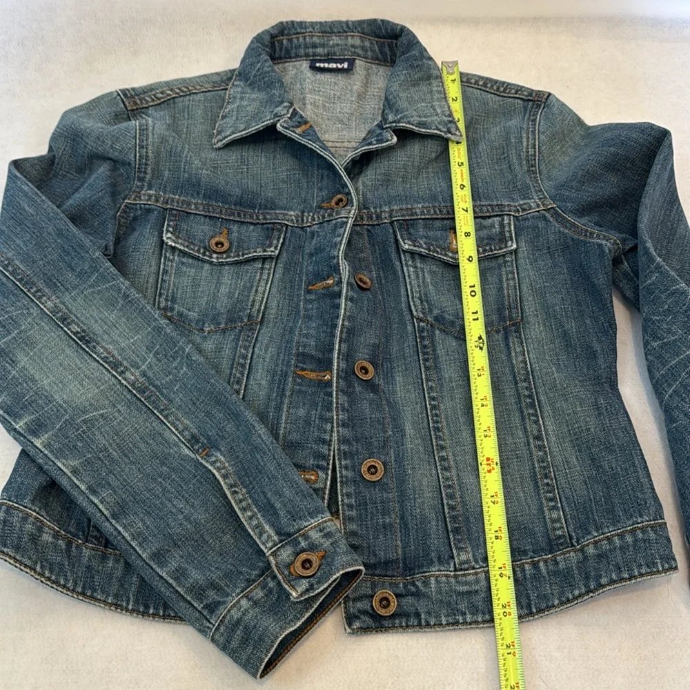 Mavi Catherine Slim Western Style Denim Jean Jacket Women's Size Large Y2K - Picture 2 of 11